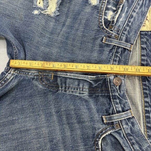 Hollister Men’s Distressed Straight Leg Jeans W34 L34 Medium Wash Button Fly - Picture 8 of 11